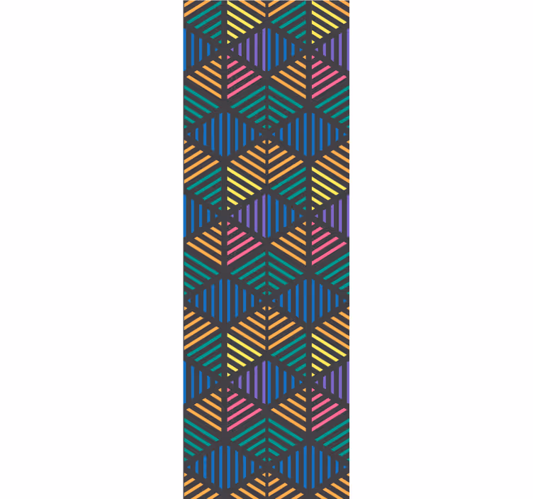 Papel pintado geométrico patrón de rayas geométricas - TenVinilo
