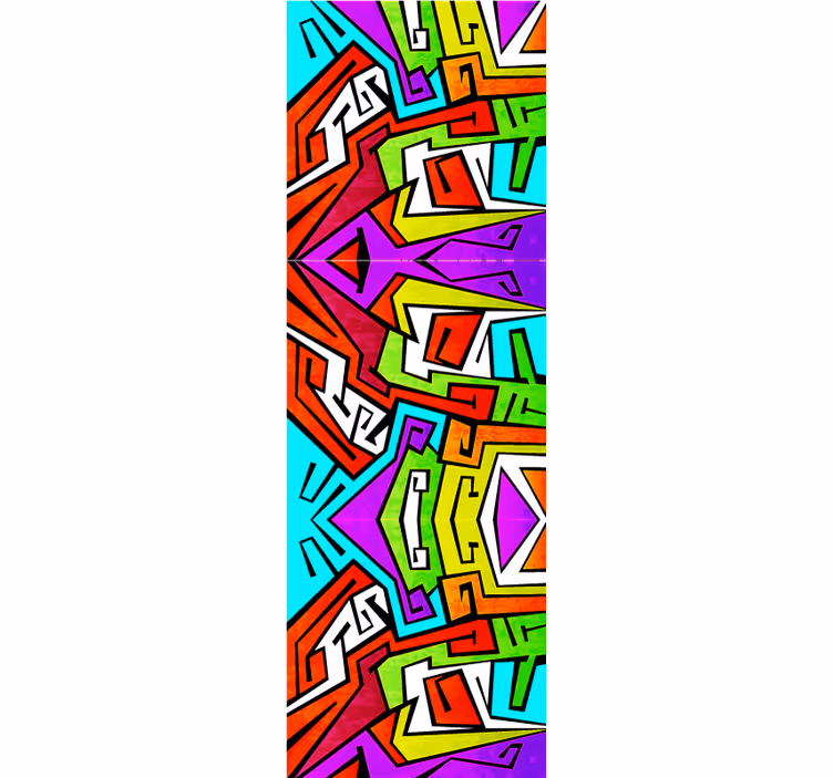 Papel pintado juvenil vibrante geometría - TenVinilo