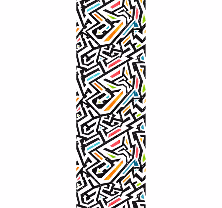 Papel pintado juvenil caos geométrico - TenVinilo