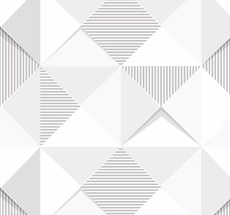 Papel pintado geométrico 3D blancos - TenVinilo
