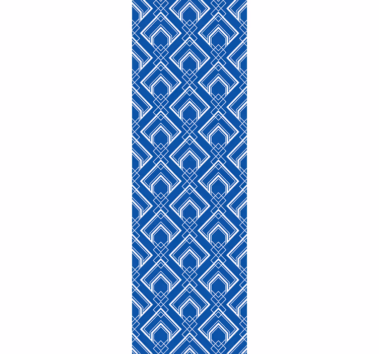 Papel pintado geométrico patrón azul geométrico - TenVinilo