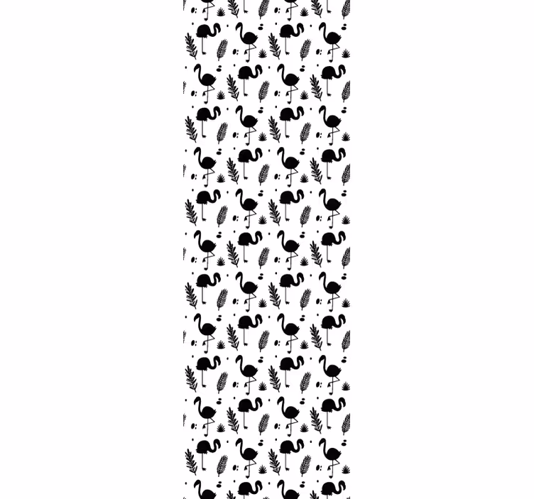 Papel pintado animal patrón de follaje de flamenco - TenVinilo