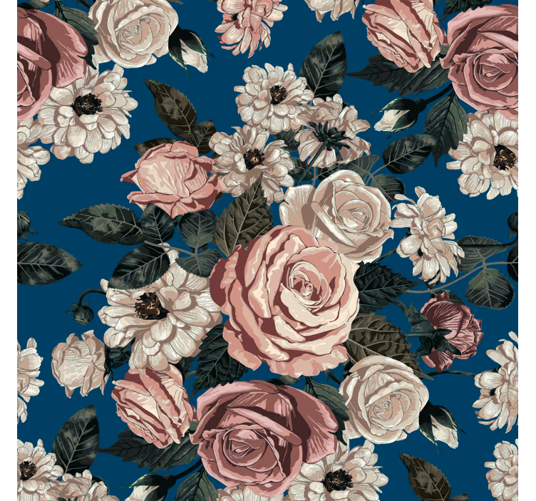 Papel pintado flores elegante floral - TenVinilo