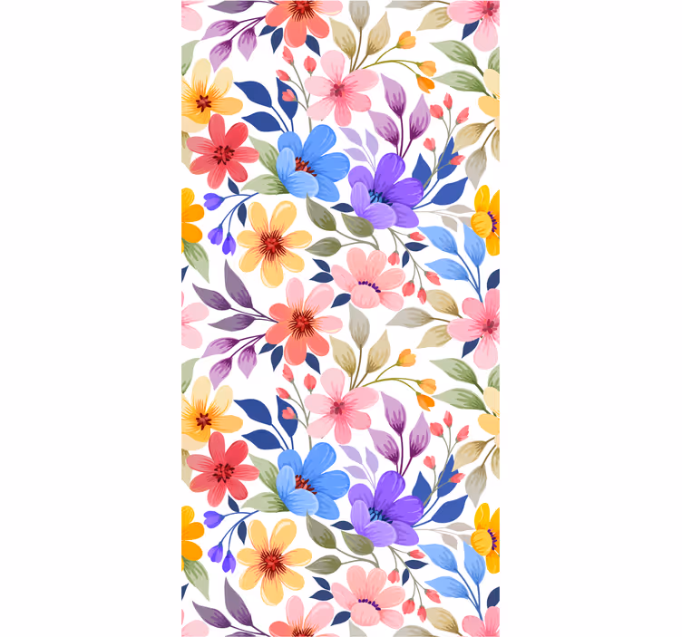 Papel pintado flores flor floral - TenVinilo
