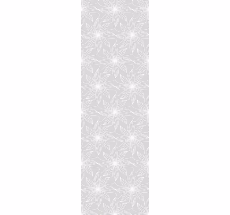 Papel pintado gris geometría floral - TenVinilo