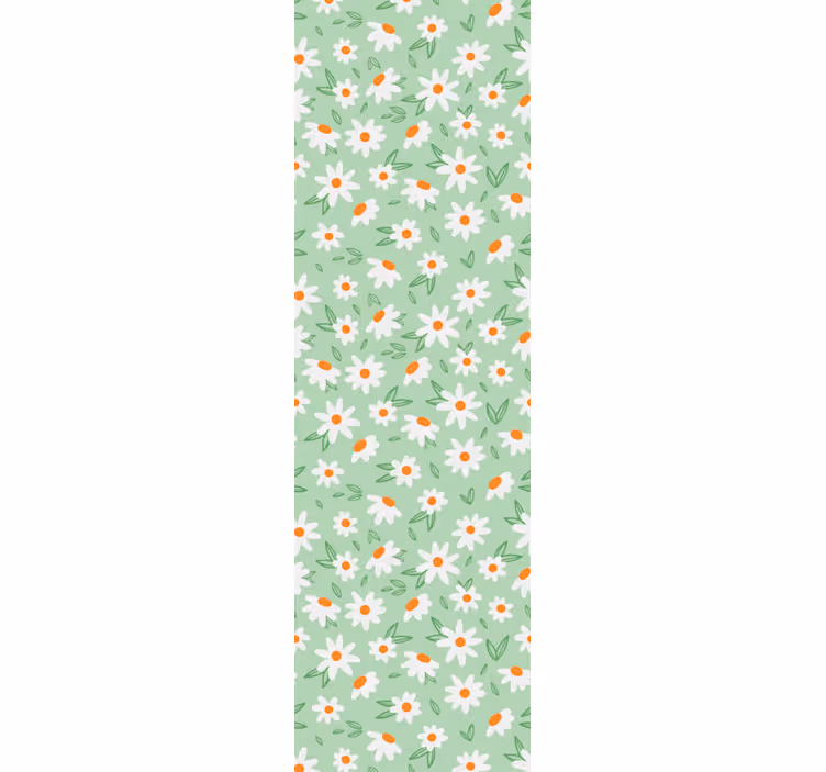 Papel pintado flores patrón de margaritas florales - TenVinilo