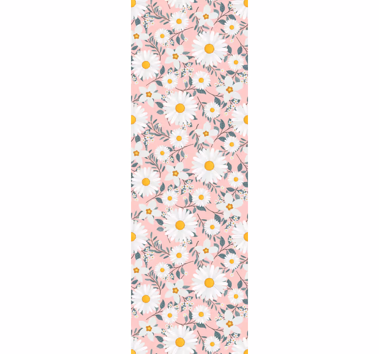 Papel pintado flores patrón de floración de margaritas - TenVinilo