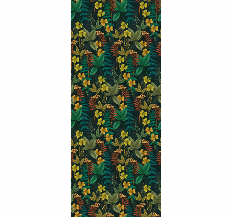 Papel pintado naturaleza patrón de rayas botánicas - TenVinilo