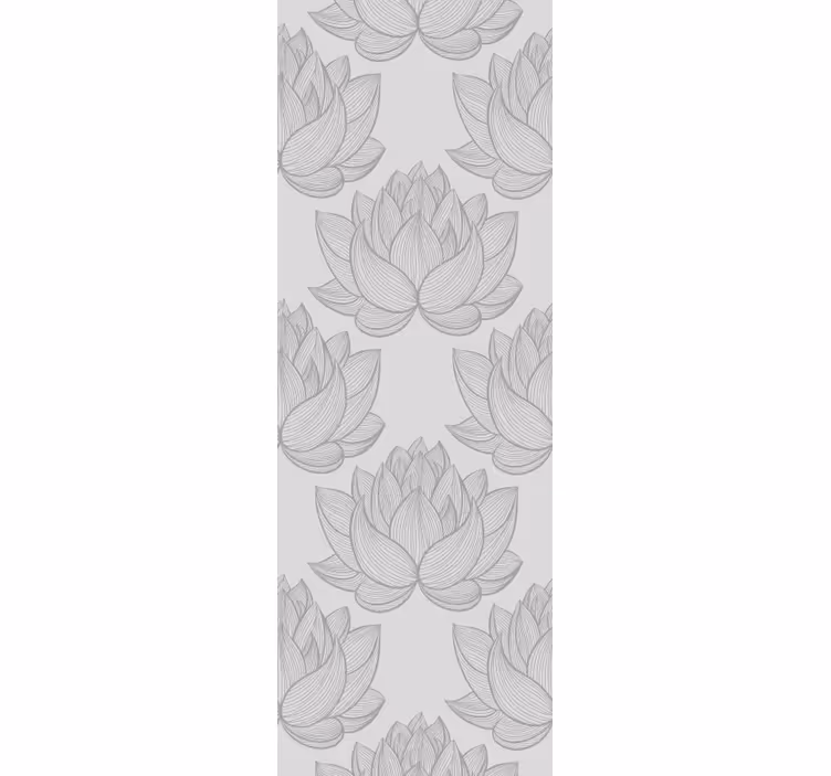 Papel pintado flores lotos - TenVinilo