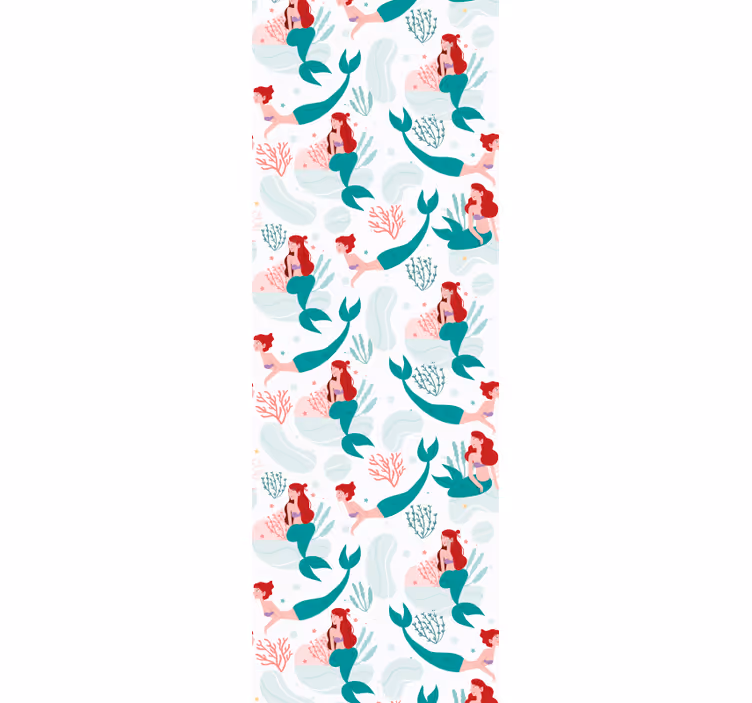 Papel pintado peces paisaje marino sirena - TenVinilo