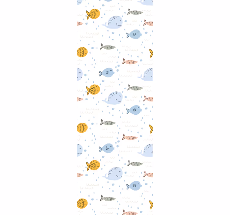 Papel pintado peces motivo acuático - TenVinilo