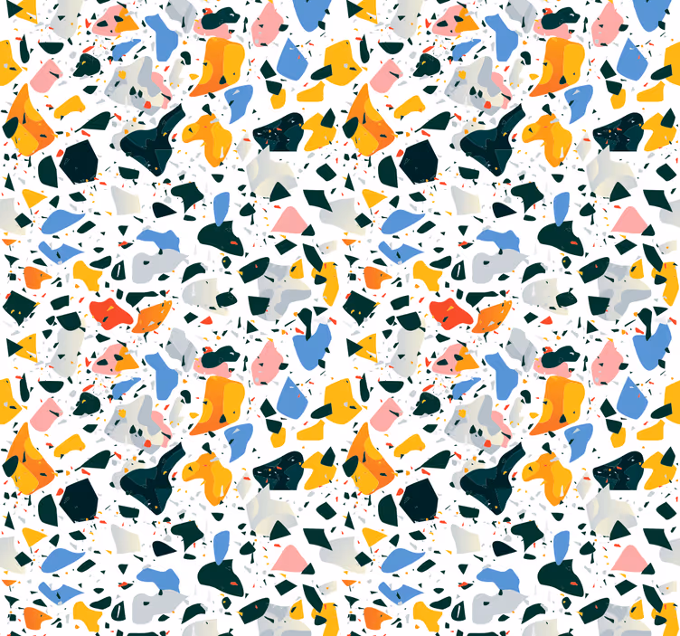 Papel pintado texturas terrazo colorido - TenVinilo
