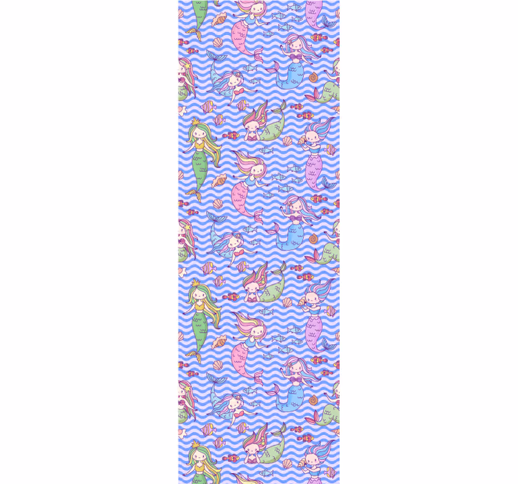 Papel pintado infantil imágenes de sirena - TenVinilo