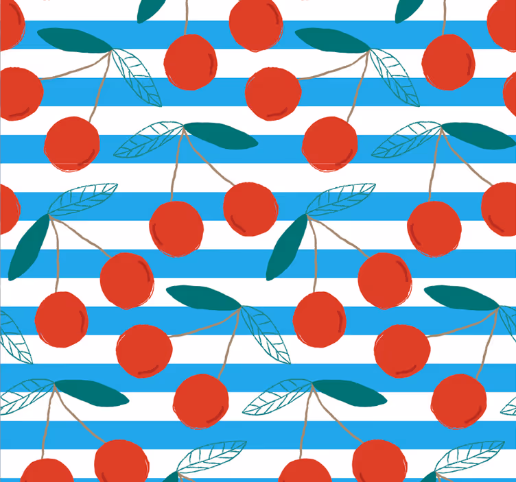 Papel pintado cocina patrón de fruta abstracta - TenVinilo