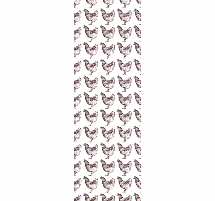 Papel pintado animal diseño de patrón de gallina - TenVinilo