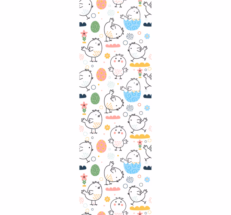 Papel pintado infantil delicia del patrón de pollito - TenVinilo
