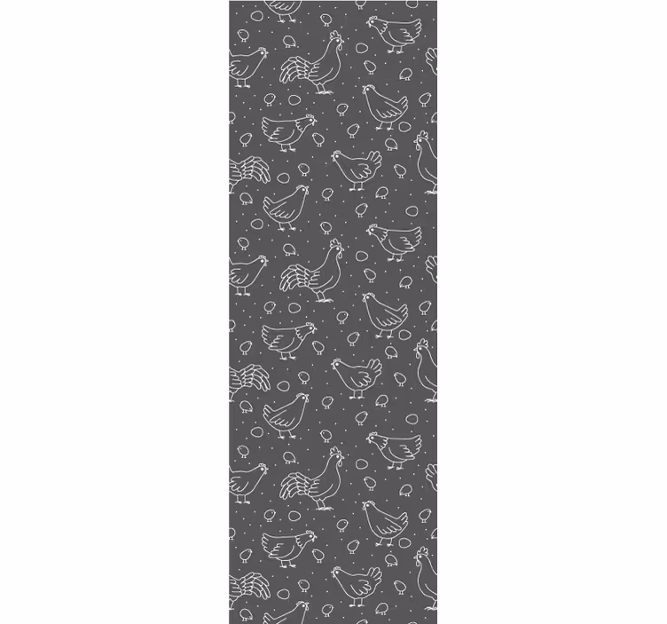 Papel pintado animal patrón con motivo de gallina - TenVinilo