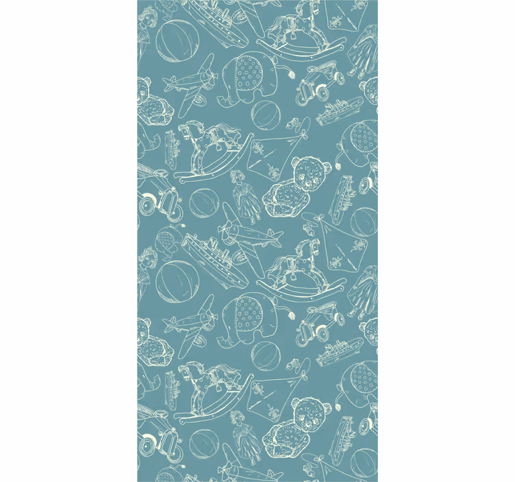 Papel pintado infantil imágenes juguetonas de la infancia - TenVinilo