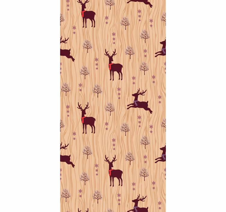 Papel pintado animal fauna del bosque rústico - TenVinilo