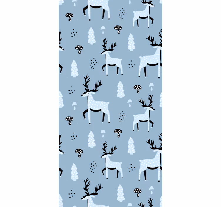 Papel pintado animal diseño de patrón de reno - TenVinilo