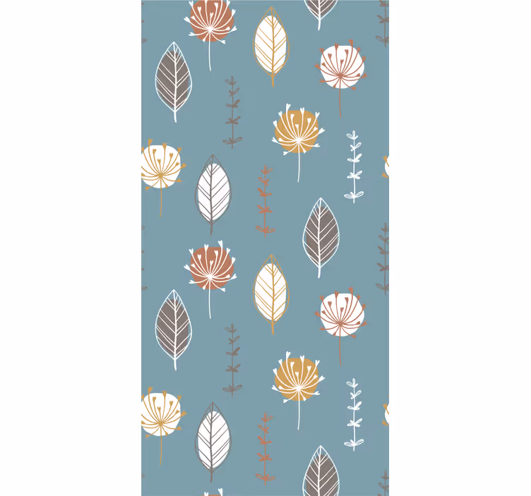 Papel pintado hojas patrón de motivos botánicos - TenVinilo