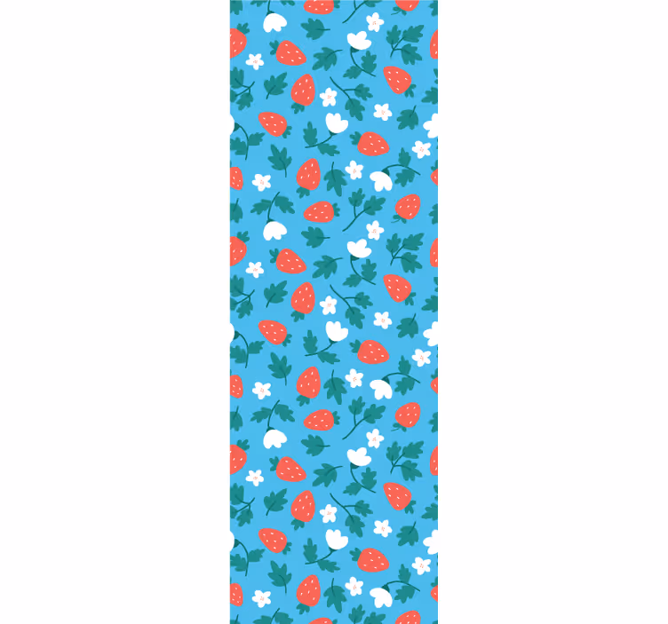 Papel pintado naturaleza flores de fresa - TenVinilo
