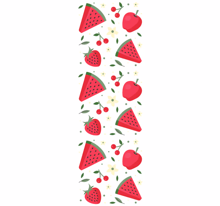 Papel pintado naturaleza patrón de frutas - TenVinilo