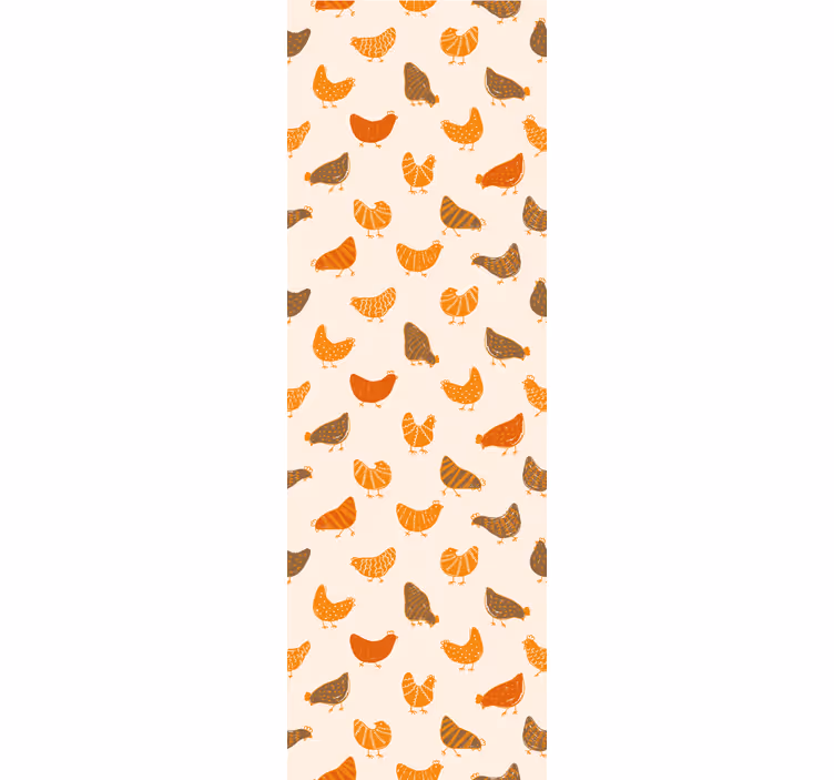 Papel pintado animal patrón de gallina encantadora - TenVinilo