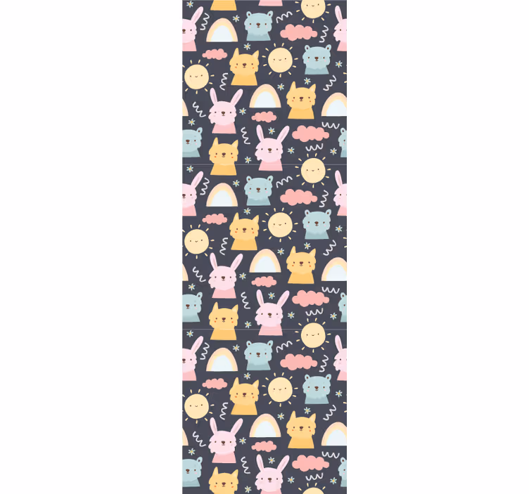 Papel pintado pájaros ilustraciones de animales juguetones - TenVinilo
