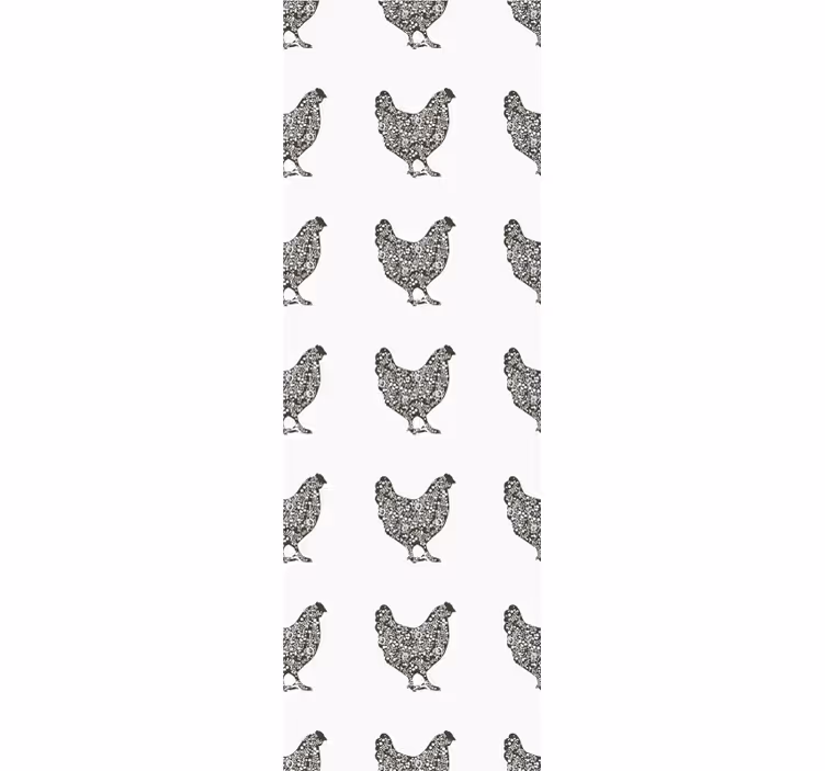 Papel pintado animal patrón de aves de corral - TenVinilo