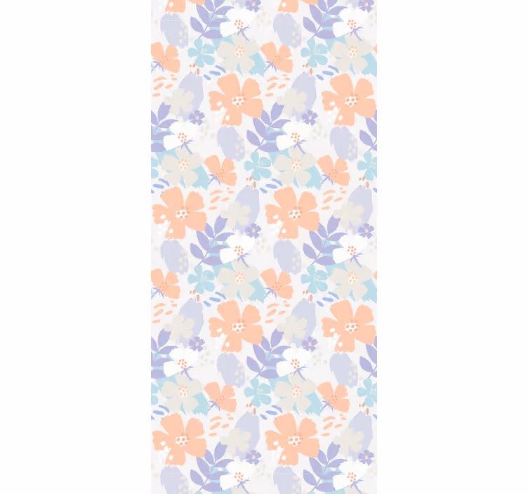 Papel pintado flores estampado de pétalos florales - TenVinilo