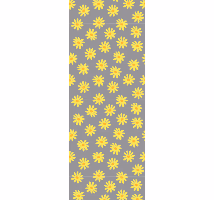 Papel pintado flores patrón floral del sol - TenVinilo