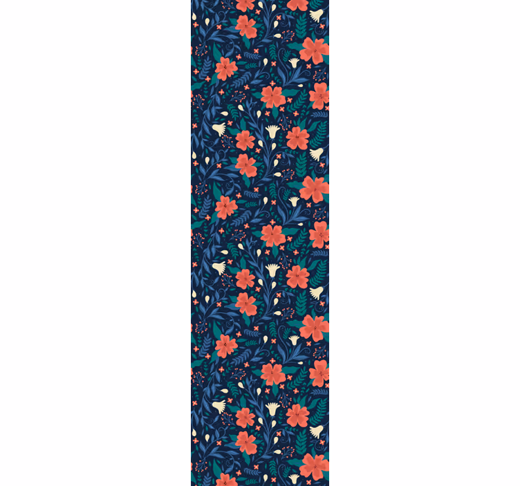 Papel pintado flores estampado botánico floral - TenVinilo