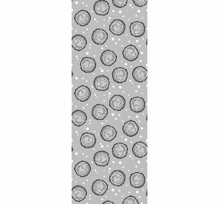 Papel pintado gris rosetas de puntos - TenVinilo