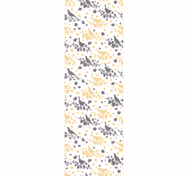 Papel pintado pájaros patrones de silueta de pájaro - TenVinilo