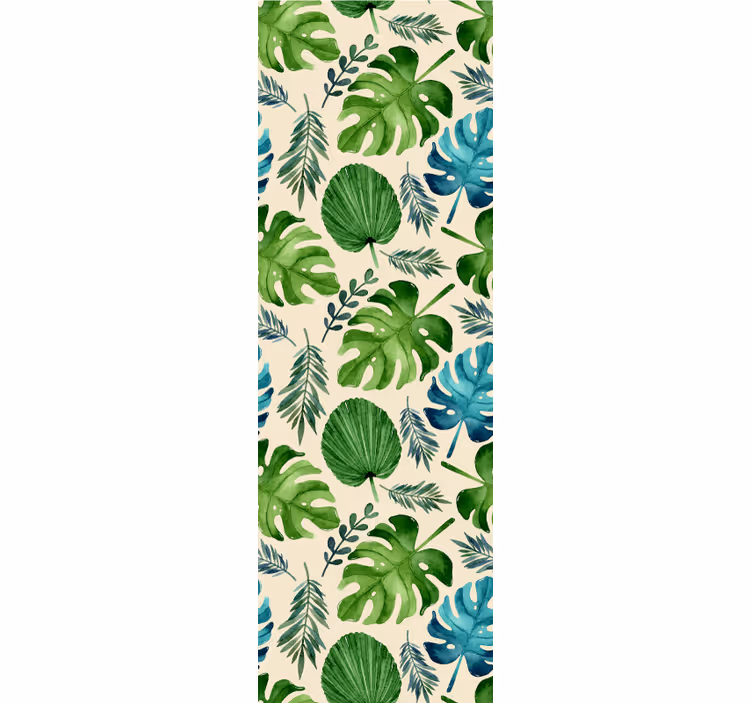 Papel pintado naturaleza arreglo de hojas tropicales - TenVinilo