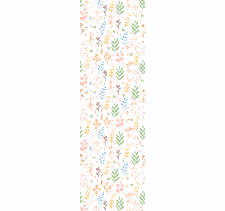 Papel pintado flores acentos florales y verdes - TenVinilo