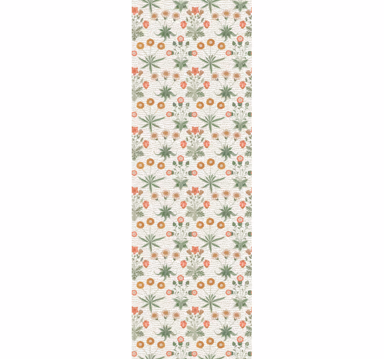 Papel pintado flores repetición de motivo floral - TenVinilo