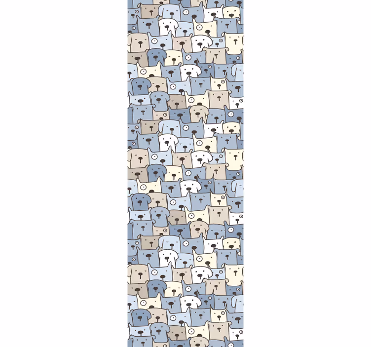 Papel pintado perros caninos de dibujos animados - TenVinilo