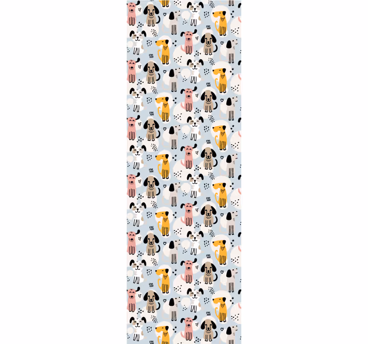 Papel pintado perros juego de patrones caninos - TenVinilo