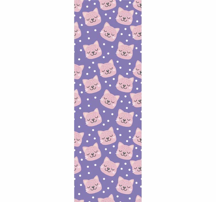 Papel pintado bebé patrón de gato de polca - TenVinilo