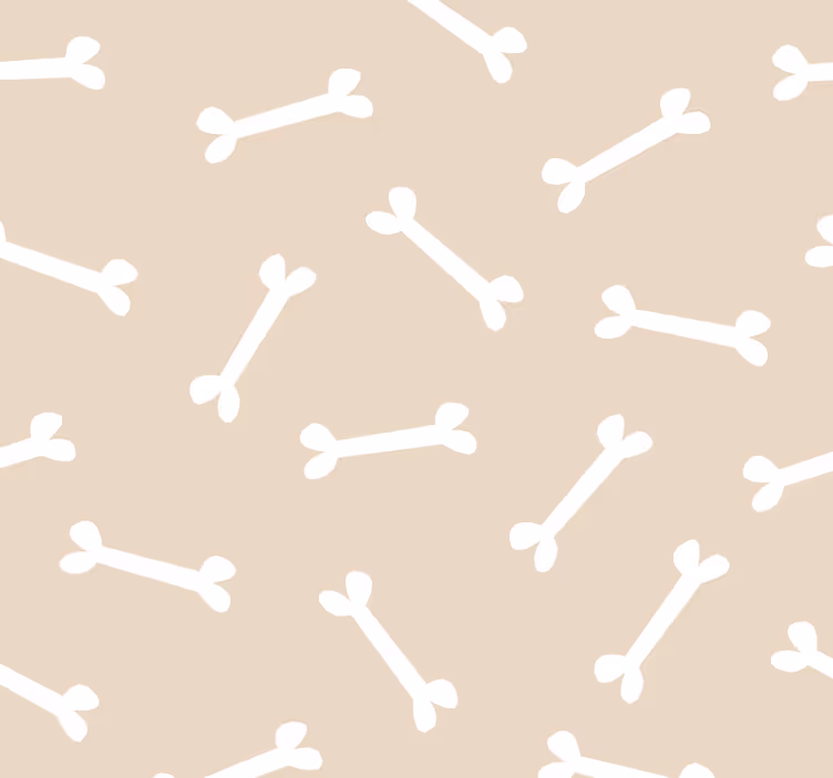 Papel pintado perros huesitos de perro en fondo beige - TenVinilo