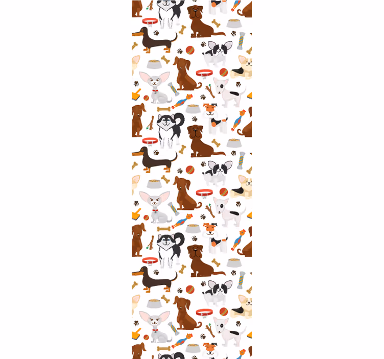 Papel pintado perros personajes caninos - TenVinilo
