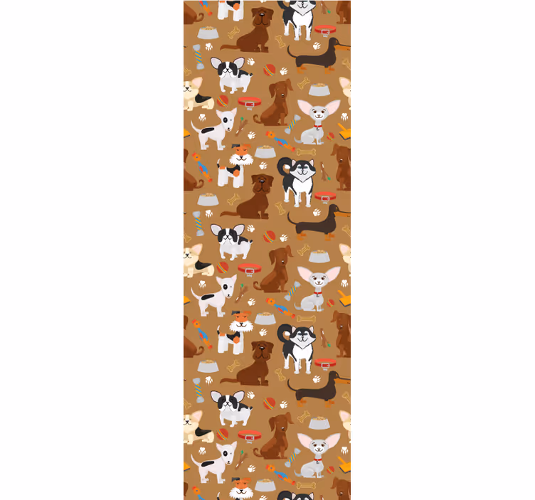 Papel pintado perros cachorros juguetones - TenVinilo