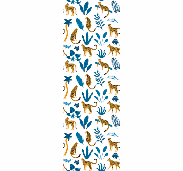 Papel pintado animal fauna de la selva flora - TenVinilo