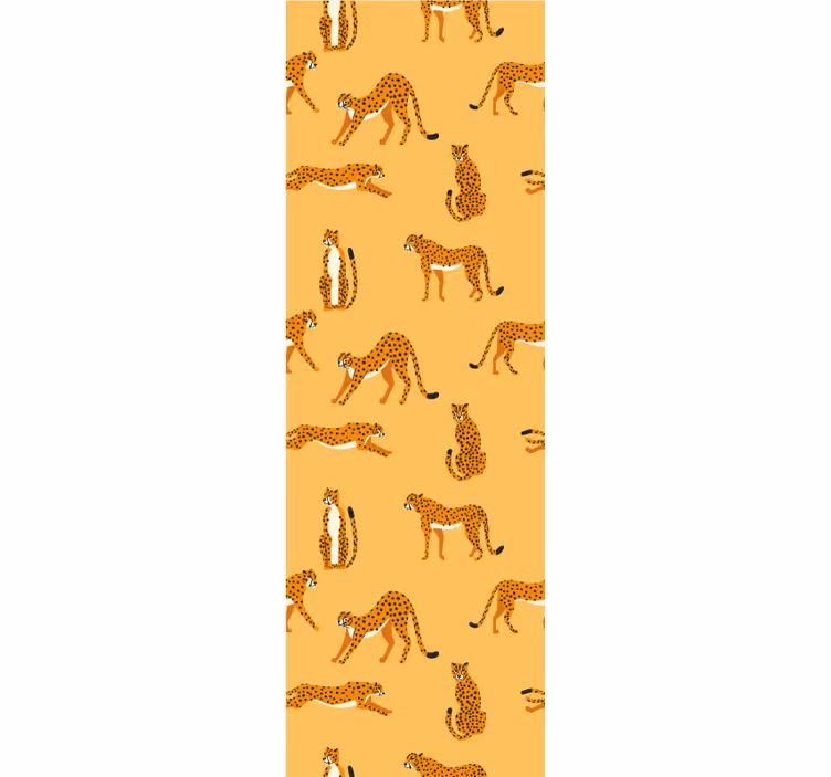 Papel pintado animal leopardos juguetones - TenVinilo