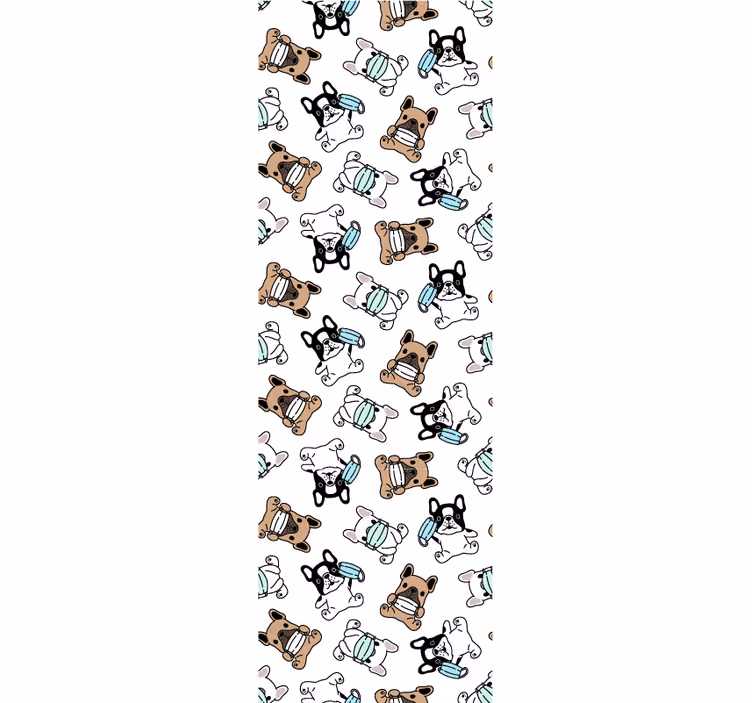 Papel pintado perros patinadores caninos - TenVinilo