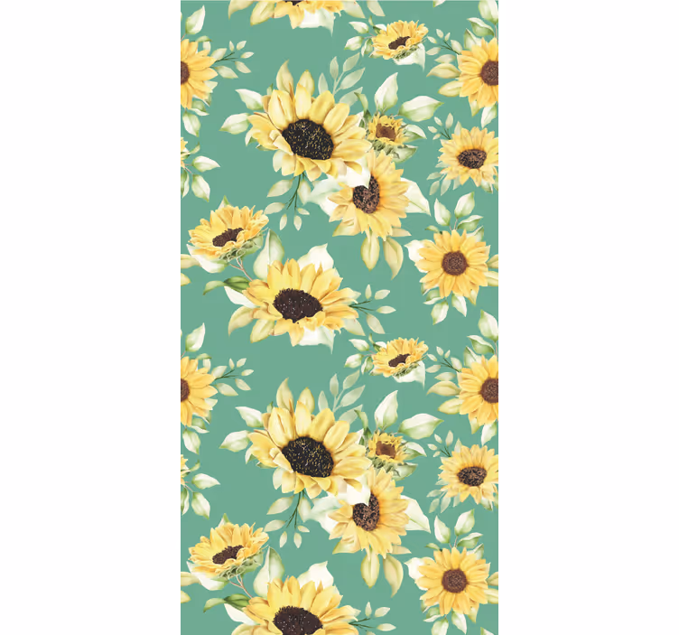 Papel pintado flores de girasol - TenVinilo