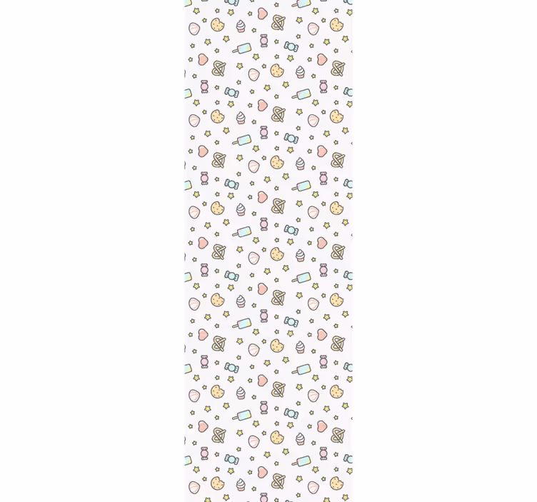 Papel pintado bebé patrón inspirado en dulces - TenVinilo