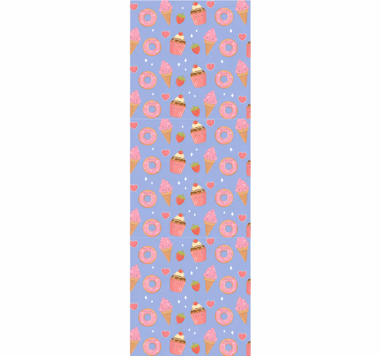 Papel pintado bebé patrón de postre dulce - TenVinilo